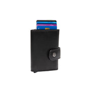 Larino Full-Grain Leather Card Holder til Kvinder in Classic 100% Full-Grain Leather - Full Exterior Front Profile View | Buy Online