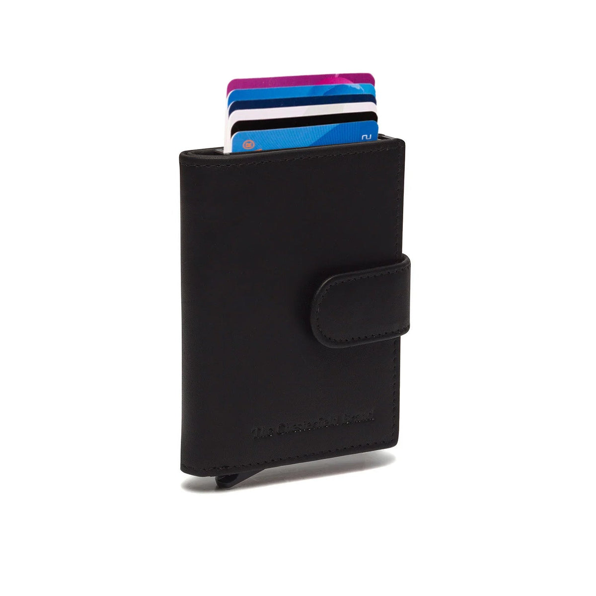 Leipzig Full-Grain Leather Card Holder til Kvinder in Classic 100% Full-Grain Leather - Full Exterior Front Profile View | Buy Online