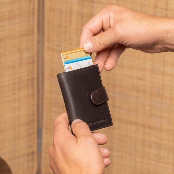 Leipzig Full-Grain Leather Card Holder til Kvinder – alternate product view 2