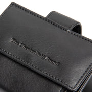 Solid Antique Brass Hardware &amp; Heavy-Duty Dual Zipper Detail on Lesina Full-Grain Leather Card Holder til Kvinder