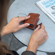 Mannheim Full-Grain Leather Card Holder til Kvinder – alternate product view 3