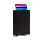 Paris Full-Grain Leather Card Holder til Kvinder in Classic 100% Full-Grain Leather - Full Exterior Front Profile View | Buy Online