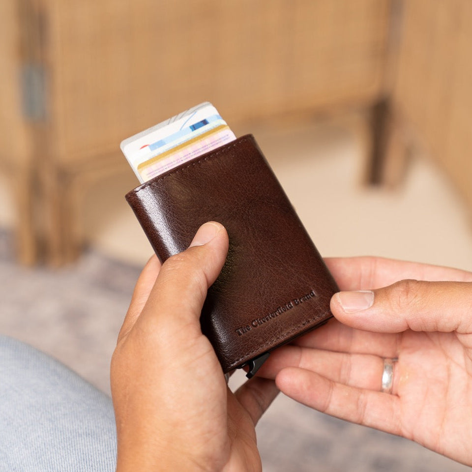 Paris Full-Grain Leather Card Holder til Kvinder – alternate product view 2