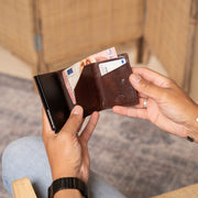 Paris Full-Grain Leather Card Holder til Kvinder – alternate product view 3