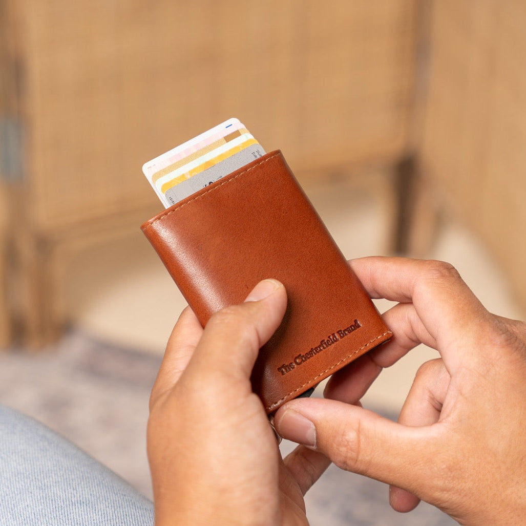 Paris Full-Grain Leather Card Holder til Kvinder – alternate product view 2
