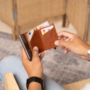 Paris Full-Grain Leather Card Holder til Kvinder – alternate product view 3