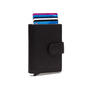 Prague Full-Grain Leather Card Holder til Kvinder in Classic 100% Full-Grain Leather - Full Exterior Front Profile View | Buy Online