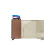 Sabana Full-Grain Leather Card Holder til Kvinder - Structured Side Profile Showing Gusset Depth &amp; Expansion Capacity
