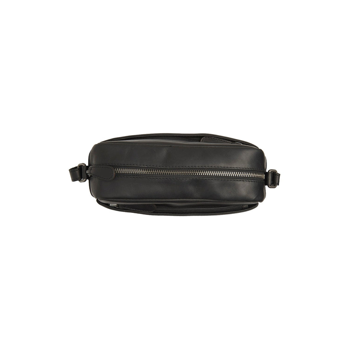 Arona Full-Grain Leather Crossbody Bag til Kvinder - Structured Side Profile Showing Gusset Depth &amp; Expansion Capacity