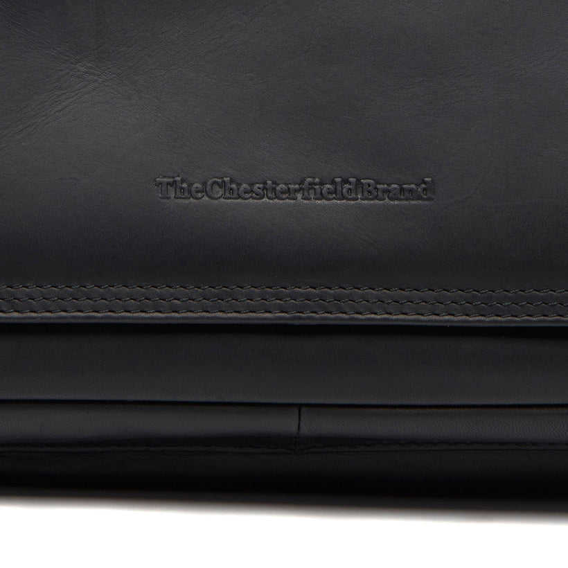 Classic 100% Full-Grain leather Bag - Rear Perspective Showing Reinforced Leather Straps & Stitching