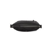 
Solid Antique Brass Hardware & Heavy-Duty Dual Zipper Detail on Henderson Crossbody taske i læder