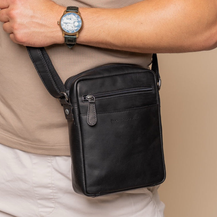 Laveno Full-Grain Leather Crossbody Bag til Mænd