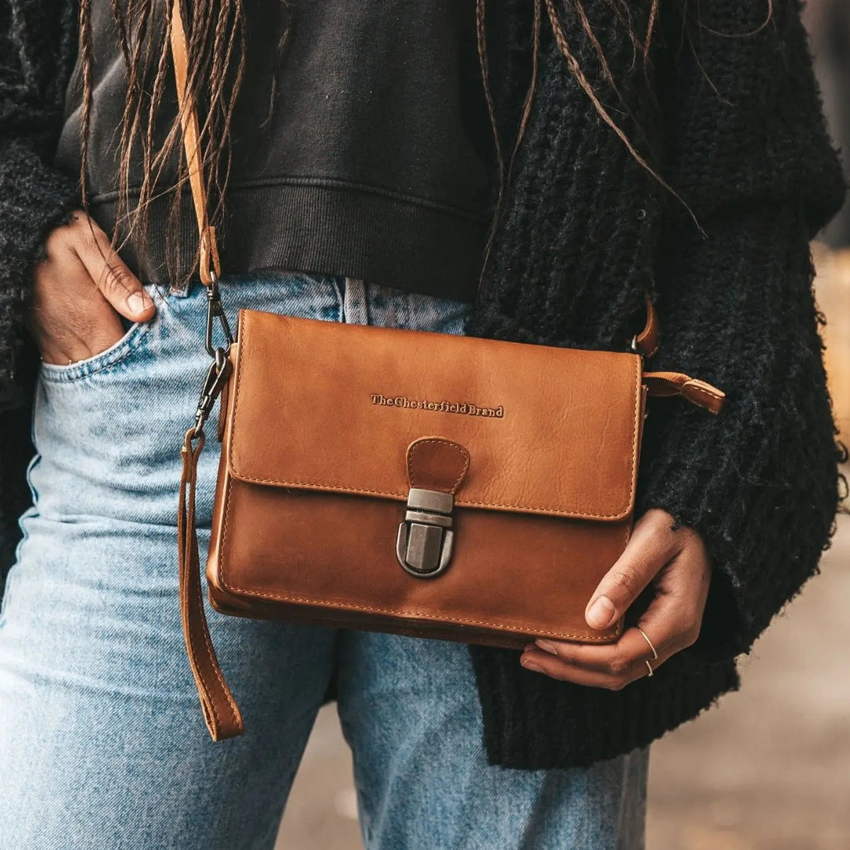 Lucca Full-Grain Leather Crossbody Bag til Kvinder – alternate product view 2