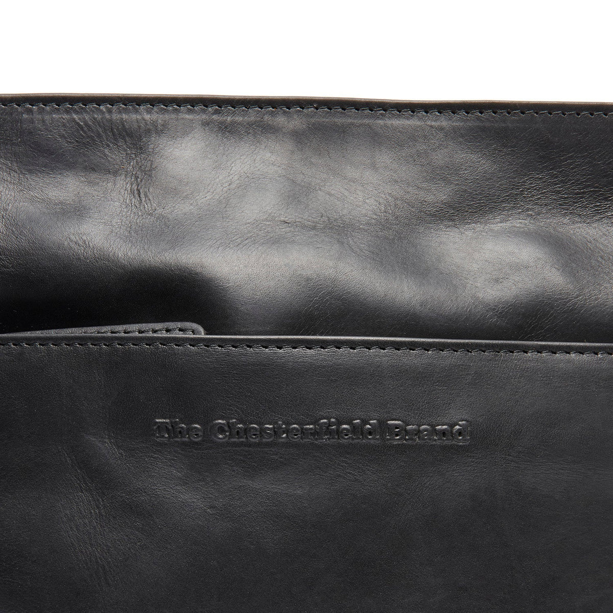
Classic 100% Full-Grain leather Bag - Bagfra med forstærkede læderremme og syninger