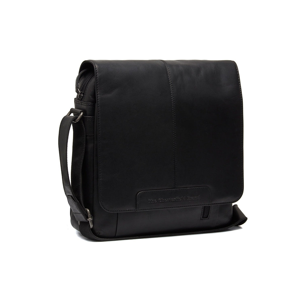 Raphael Full-Grain Leather Crossbody Bag til Mænd in Classic 100% Full-Grain Leather - Full Exterior Front Profile View | Buy Online