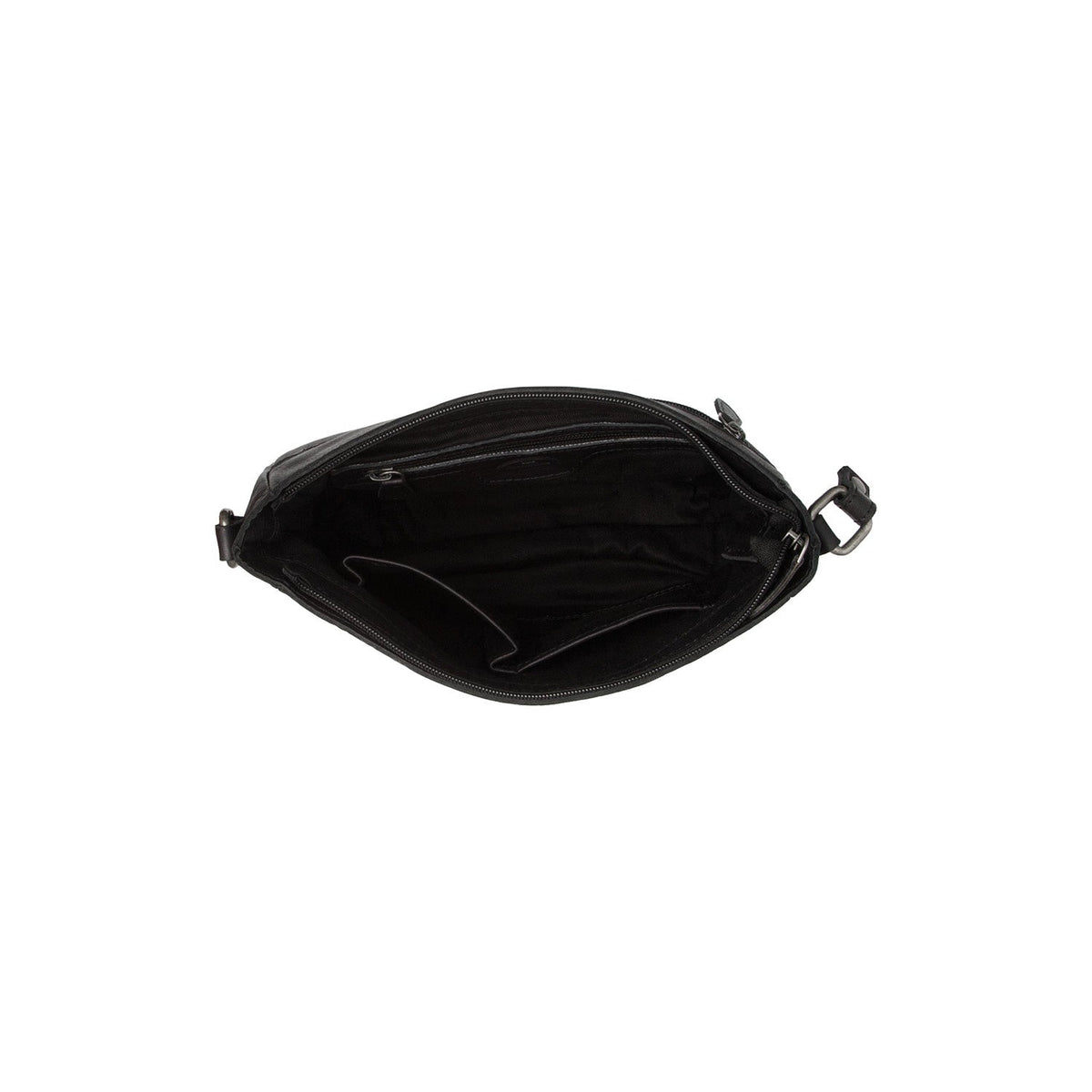Weimar Full-Grain Leather Crossbody Bag til Kvinder - Structured Side Profile Showing Gusset Depth &amp; Expansion Capacity
