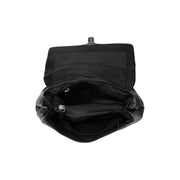 Close-Up Detail of Classic Collar &amp; Heavy-Duty Zipper Hardware on Angera Full-Grain Leather Handbag til Kvinder