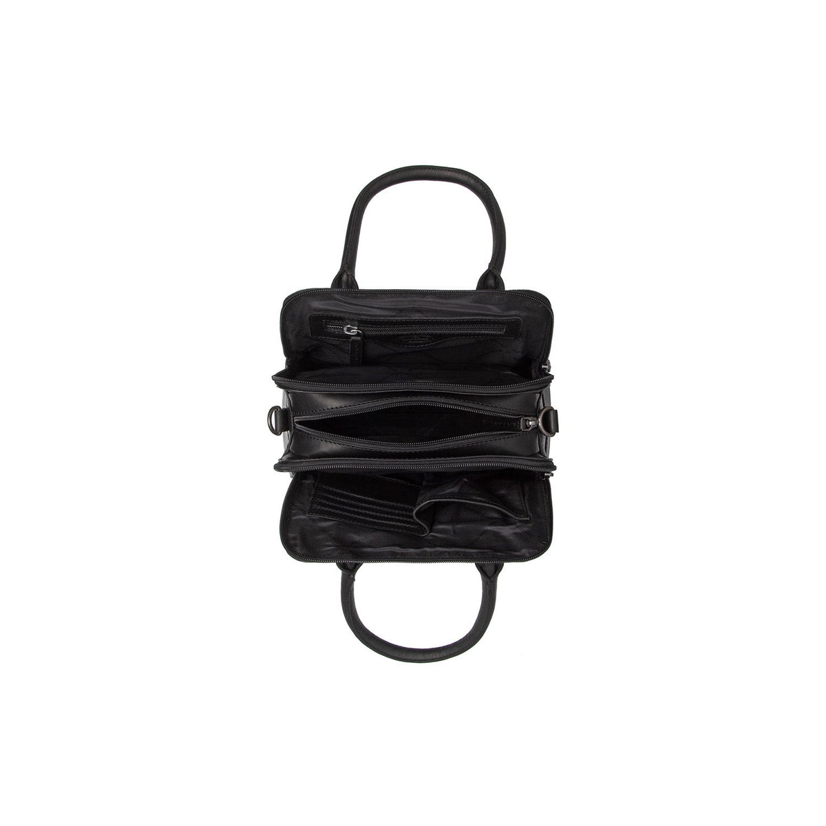 
Nærbillede of Classic Collar & Heavy-Duty Zipper Hardware on Ezra Håndtaske i læder