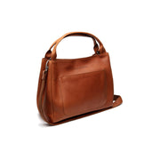 Tailored Rib Cuffs &amp; Hem Craftsmanship Construction Detail on Fioline Full-Grain Leather Handbag til Kvinder