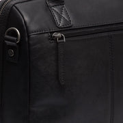 Tailored Rib Cuffs &amp; Hem Craftsmanship Construction Detail on Langton Full-Grain Leather Handbag til Kvinder