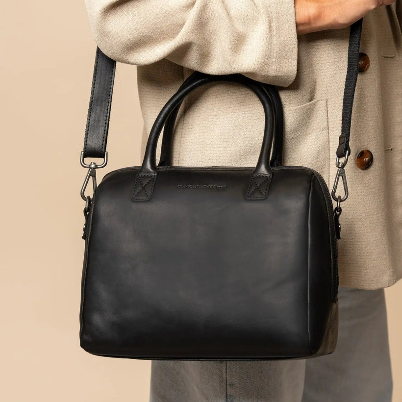 Langton Full-Grain Leather Handbag til Kvinder