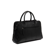 Tailored Rib Cuffs &amp; Hem Craftsmanship Construction Detail on Layton Full-Grain Leather Handbag til Kvinder