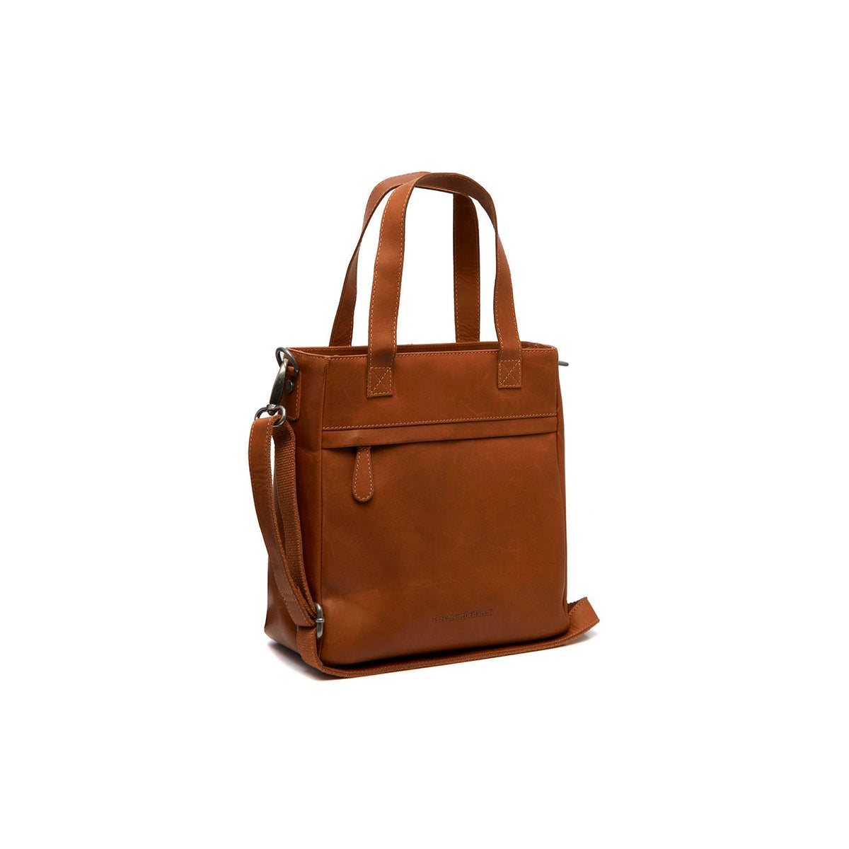 Tailored Rib Cuffs &amp; Hem Craftsmanship Construction Detail on Lingfield Full-Grain Leather Handbag til Kvinder