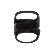 Close-Up Detail of Classic Collar &amp; Heavy-Duty Zipper Hardware on Lunera Full-Grain Leather Handbag til Kvinder