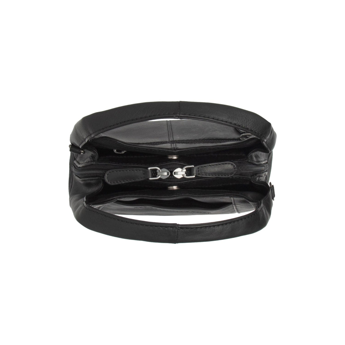 Lunera Full-Grain Leather Handbag til Kvinder - Lateral Side Profile View Showing Sleeve Cut &amp; Athletic Taper Fit