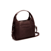 Tailored Rib Cuffs &amp; Hem Craftsmanship Construction Detail on Lunera Full-Grain Leather Handbag til Kvinder