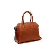 Tailored Rib Cuffs &amp; Hem Craftsmanship Construction Detail on Marsala Full-Grain Leather Handbag til Kvinder