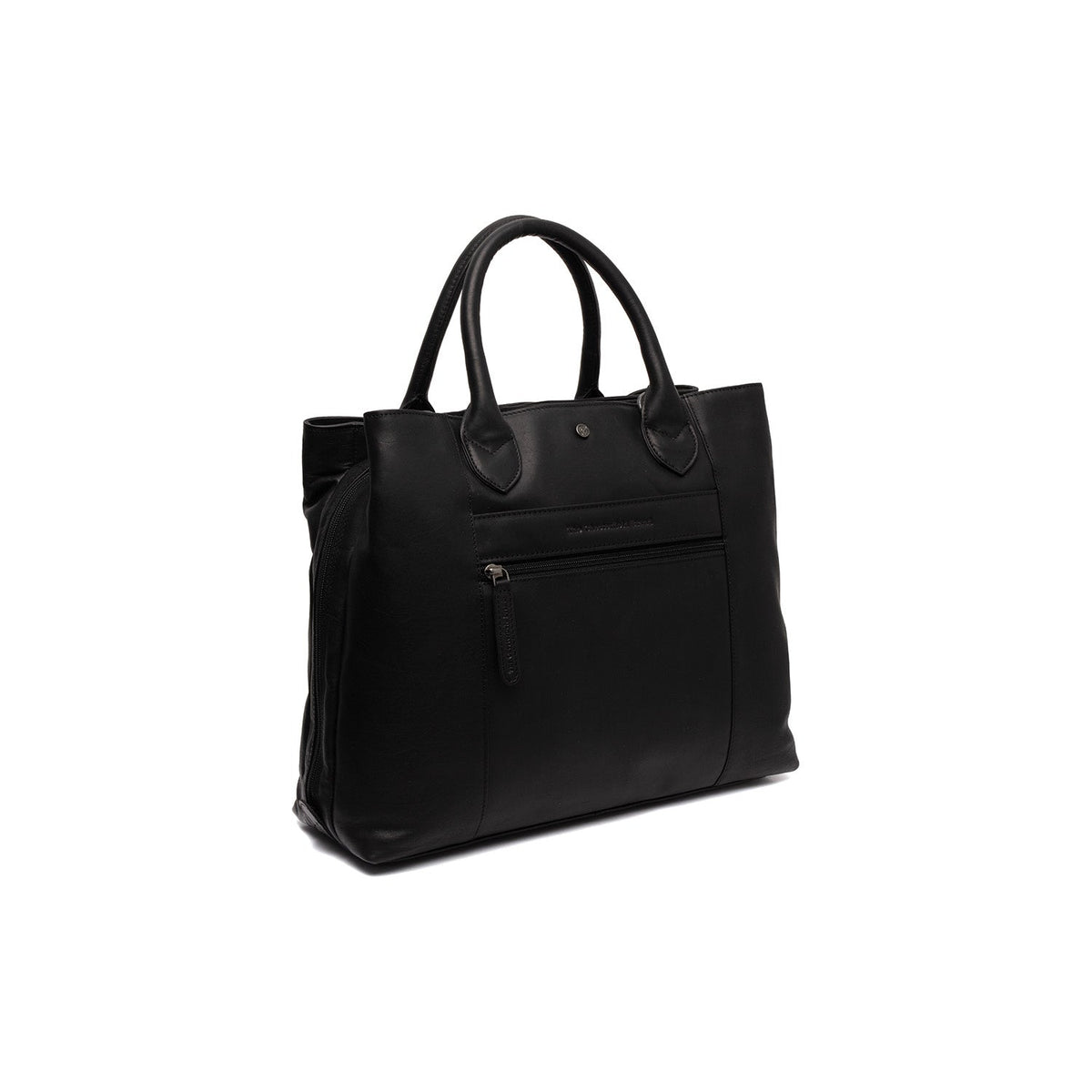 Tailored Rib Cuffs &amp; Hem Craftsmanship Construction Detail on Passau Full-Grain Leather Handbag til Kvinder
