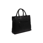 Tailored Rib Cuffs &amp; Hem Craftsmanship Construction Detail on Passau Full-Grain Leather Handbag til Kvinder