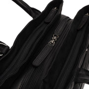 Passau Full-Grain Leather Handbag til Kvinder - Lateral Side Profile View Showing Sleeve Cut &amp; Athletic Taper Fit