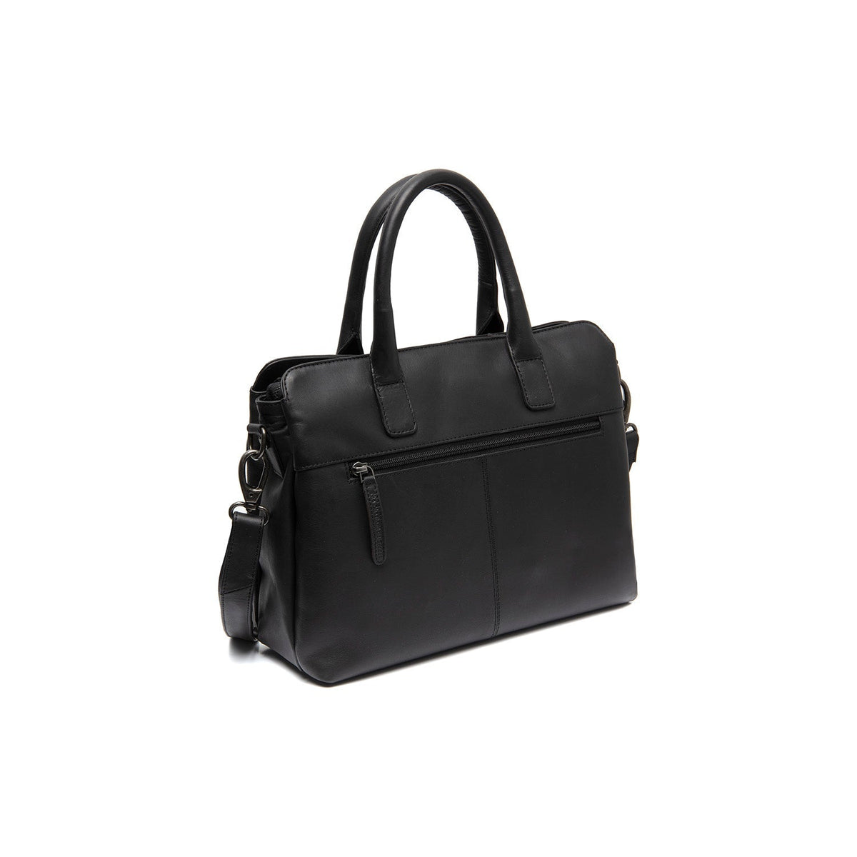 Tailored Rib Cuffs &amp; Hem Craftsmanship Construction Detail on Valmonte Full-Grain Leather Handbag til Kvinder