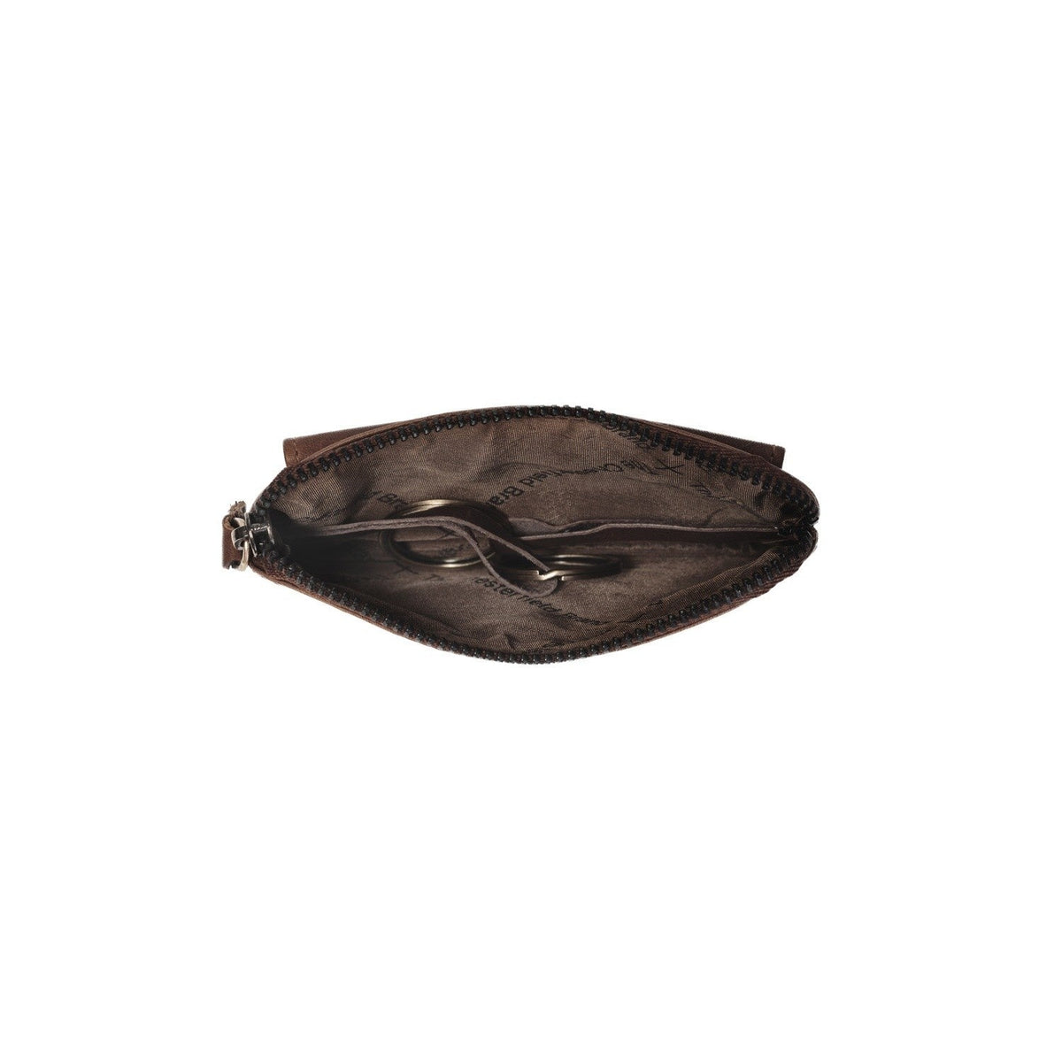 Tailored Rib Cuffs &amp; Hem Craftsmanship Construction Detail on Oliver Full-Grain Leather Key Case til Kvinder