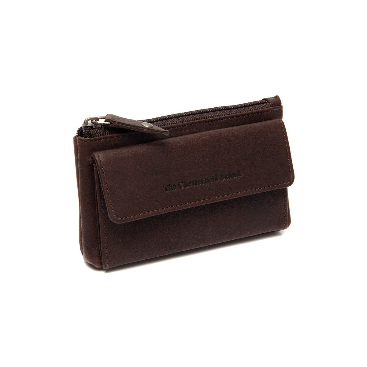 Tailored Rib Cuffs &amp; Hem Craftsmanship Construction Detail on Violette Full-Grain Leather Key Case til Kvinder