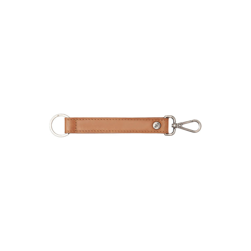 Leather Key Ring Cognac til Kvinder