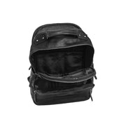 Solid Antique Brass Hardware &amp; Heavy-Duty Dual Zipper Detail on Austin Full-Grain Leather Laptop Backpack til Kvinder