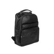 Austin Full-Grain Leather Laptop Backpack til Kvinder in Classic 100% Full-Grain Leather - Full Exterior Front Profile View | Buy Online