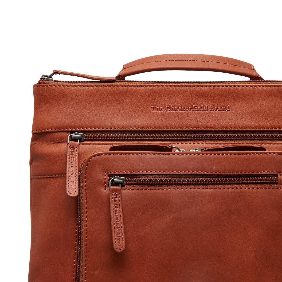 Caldero Full-Grain Leather Laptop Backpack til Kvinder – alternate product view 2