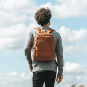 Detroit Full-Grain Leather Laptop Backpack til Kvinder – alternate product view 3