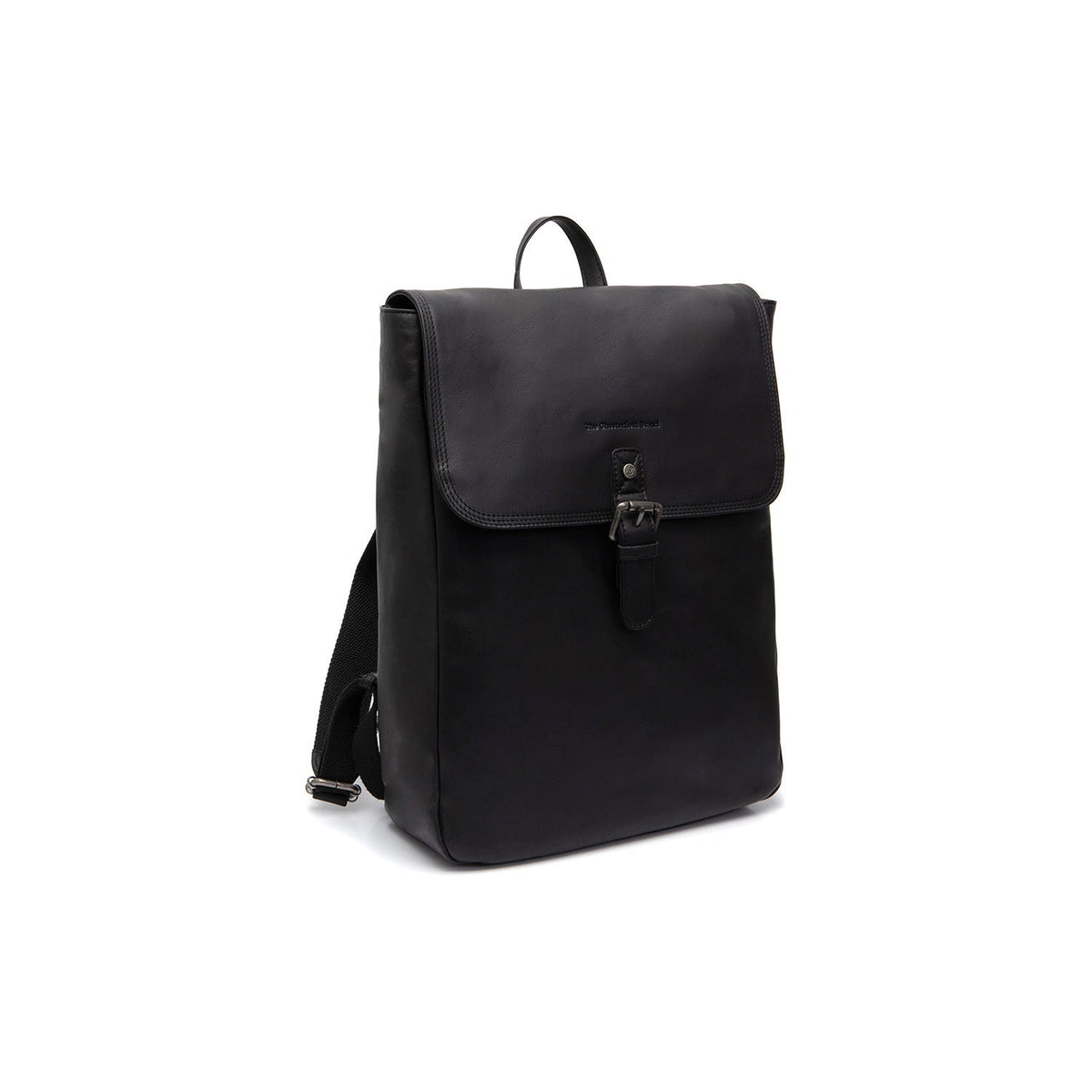 Farrow Full-Grain Leather Laptop Backpack i klassisk 100% kernelæder - Full Exterior Forfra med skræddersyet silhuet | Køb online