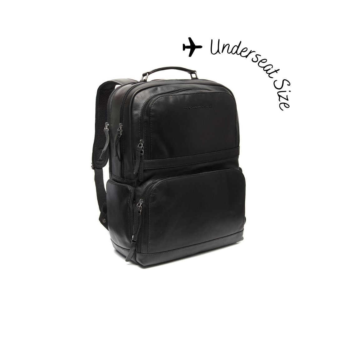 Lennox Full-Grain Leather Laptop Backpack til Kvinder in Classic 100% Full-Grain Leather - Full Exterior Front Profile View | Buy Online