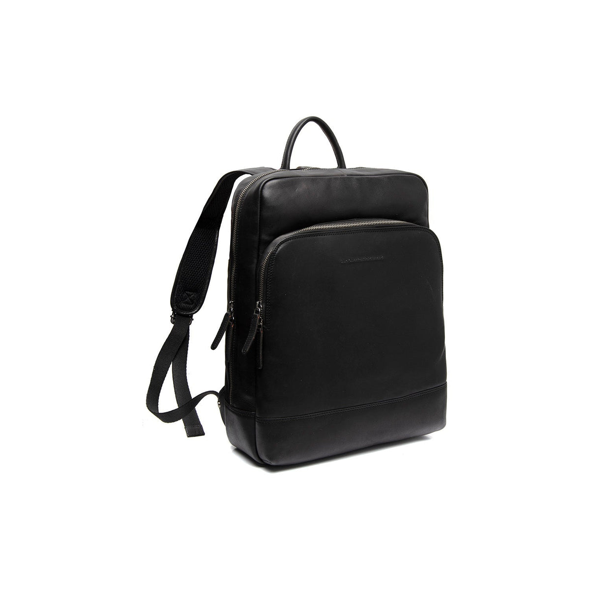 Nicola Full-Grain Leather Laptop Backpack til Kvinder in Classic 100% Full-Grain Leather - Full Exterior Front Profile View | Buy Online