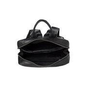 Nicola Full-Grain Leather Laptop Backpack til Kvinder - Structured Side Profile Showing Gusset Depth &amp; Expansion Capacity