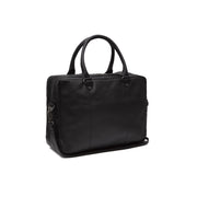 Boston Full-Grain Leather Laptop Bag til Mænd in Classic 100% Full-Grain Leather - Full Exterior Front Profile View | Buy Online