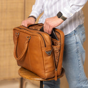 Boston Full-Grain Leather Laptop Bag til Mænd – alternate product view 3