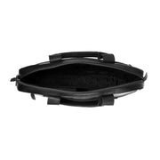 Calvi Full-Grain Leather Laptop Bag til Kvinder - Structured Side Profile Showing Gusset Depth &amp; Expansion Capacity
