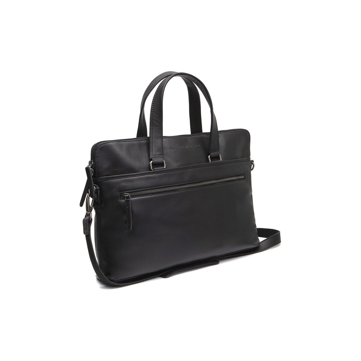 Elvas Full-Grain Leather Laptop Bag til Kvinder in Classic 100% Full-Grain Leather - Full Exterior Front Profile View | Buy Online